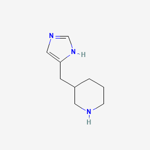 molecular formula C9H15N3 B3280188 3-((1H-Imidazol-4-yl)methyl)piperidine CAS No. 710278-27-6