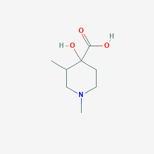 molecular formula C8H15NO3 B3280206 4-Hydroxy-1,3-dimethylpiperidine-4-carboxylic acid CAS No. 710939-20-1