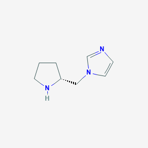 molecular formula C8H13N3 B3280210 (R)-1-(pyrrolidin-2-ylmethyl)-1H-imidazole CAS No. 710943-30-9