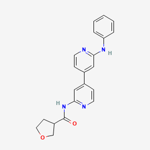 molecular formula C21H20N4O2 B3280283 Tetrahydro-N-[2'-(phenylamino)[4,4'-bipyridin]-2-yl]-3-furancarboxamide CAS No. 712268-58-1