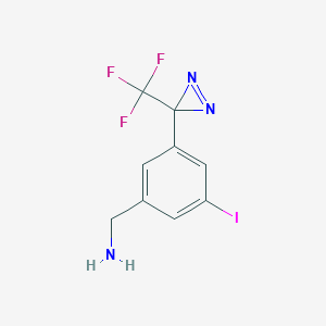 1-{3-Iodo-5-[3-(trifluoromethyl)-3H-diaziren-3-yl]phenyl}methanamine