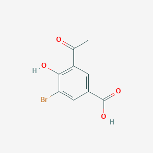 molecular formula C9H7BrO4 B3280375 3-Acetyl-5-bromo-4-hydroxybenzoic acid CAS No. 71407-98-2