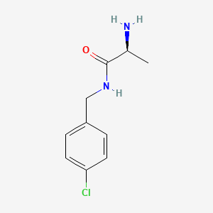 molecular formula C10H13ClN2O B3280381 (S)-2-Amino-N-(4-chloro-benzyl)-propionamide CAS No. 714189-12-5