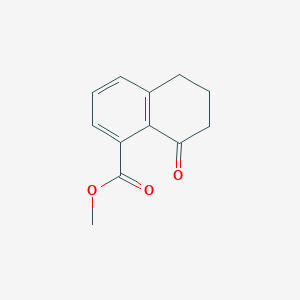 molecular formula C12H12O3 B3280443 Methyl 8-oxo-5,6,7,8-tetrahydronaphthalene-1-carboxylate CAS No. 71557-11-4