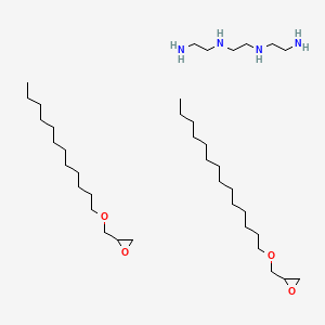 molecular formula C38H82N4O4 B3280473 N'-[2-(2-aminoethylamino)ethyl]ethane-1,2-diamine;2-(dodecoxymethyl)oxirane;2-(tetradecoxymethyl)oxirane CAS No. 71608-71-4