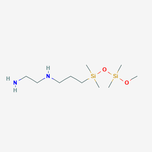 molecular formula C10H28N2O2Si2 B3280562 N'-[3-[[methoxy(dimethyl)silyl]oxy-dimethylsilyl]propyl]ethane-1,2-diamine CAS No. 71750-79-3