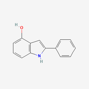 molecular formula C14H11NO B3280838 2-Phenyl-1H-indol-4-OL CAS No. 72338-95-5