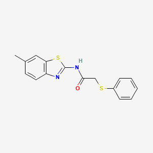 N-(6-methyl-1,3-benzothiazol-2-yl)-2-(phenylsulfanyl)acetamide