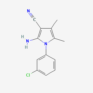 2-amino-1-(3-chlorophenyl)-4,5-dimethyl-1H-pyrrole-3-carbonitrile