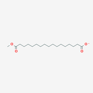 molecular formula C18H33O4- B3281108 Heptadecanedioic acid, monomethyl ester CAS No. 72849-42-4
