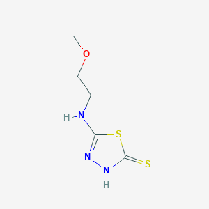 molecular formula C5H9N3OS2 B3281234 5-[(2-Methoxyethyl)amino]-1,3,4-thiadiazole-2-thiol CAS No. 731776-65-1