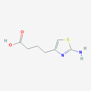 molecular formula C7H10N2O2S B3281333 4-(2-Amino-1,3-thiazol-4-yl)butanoic acid CAS No. 732968-98-8