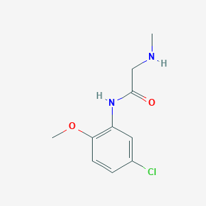 molecular formula C10H13ClN2O2 B3281366 N-(5-chloro-2-methoxyphenyl)-2-(methylamino)acetamide CAS No. 733030-88-1