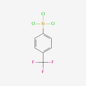 molecular formula C7H4Cl3F3Si B3281552 Trichloro[4-(trifluoromethyl)phenyl]silane CAS No. 7375-63-5