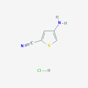 molecular formula C5H5ClN2S B3281595 4-Aminothiophene-2-carbonitrile hydrochloride CAS No. 73781-73-4
