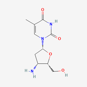 molecular formula C10H15N3O4 B3281686 Thymidine, 3'-amino-3'-deoxy- CAS No. 73971-79-6