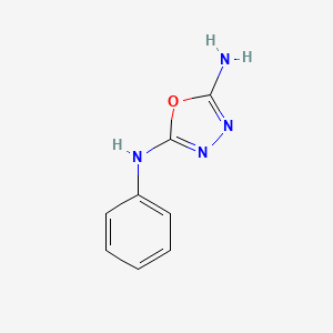 molecular formula C8H8N4O B3281782 N2-phenyl-1,3,4-oxadiazole-2,5-diamine CAS No. 74099-09-5