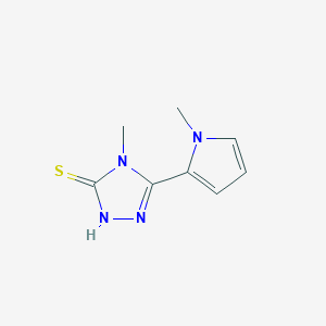B3281823 4-Methyl-3-(1-methylpyrrol-2-yl)-1H-1,2,4-triazole-5-thione CAS No. 741690-24-4