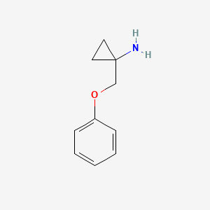 molecular formula C10H13NO B3281886 1-(Phenoxymethyl)cyclopropan-1-amine CAS No. 742051-91-8