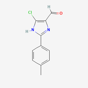 molecular formula C11H9ClN2O B3281892 5-chloro-2-(4-methylphenyl)-1H-imidazole-4-carbaldehyde CAS No. 74207-83-3