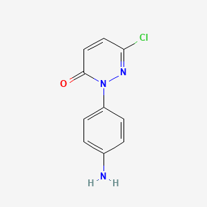 molecular formula C10H8ClN3O B3281925 2-(4-Aminophenyl)-6-chloropyridazin-3(2H)-one CAS No. 74234-91-6