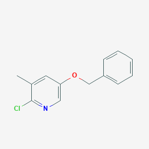 molecular formula C13H12ClNO B3282175 5-(Benzyloxy)-2-chloro-3-methylpyridine CAS No. 74650-80-9