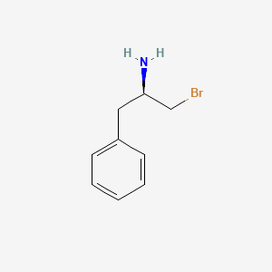 molecular formula C9H12BrN B3282384 Benzeneethanamine, a-(bromomethyl)-, (R)- CAS No. 749818-95-9