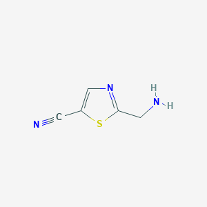 molecular formula C5H5N3S B3282389 2-(Aminomethyl)thiazole-5-carbonitrile CAS No. 749834-79-5