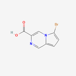 molecular formula C8H5BrN2O2 B3282397 6-Bromo-pyrrolo[1,2-a]pyrazine-3-carboxylic acid CAS No. 749846-42-2