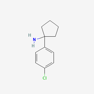 molecular formula C11H14ClN B3282497 1-(4-Chlorophenyl)cyclopentan-1-amine CAS No. 75095-84-0
