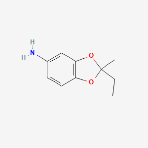 molecular formula C10H13NO2 B3282541 2-ethyl-2-methyl-2H-1,3-benzodioxol-5-amine CAS No. 75200-74-7