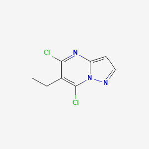 molecular formula C8H7Cl2N3 B3282659 5,7-Dichloro-6-ethylpyrazolo[1,5-a]pyrimidine CAS No. 754211-04-6