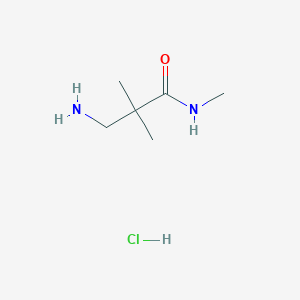 molecular formula C6H14N2O B3282732 3-Amino-N,2,2-trimethyl-propanamide HCl CAS No. 756454-05-4