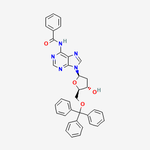 molecular formula C36H31N5O4 B3282822 N-Benzoyl-2'-deoxy-5'-O-(triphenylmethyl)-Adenosine CAS No. 75759-62-5