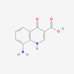 molecular formula C10H8N2O3 B3282848 8-Amino-4-hydroxyquinoline-3-carboxylic acid CAS No. 75839-98-4