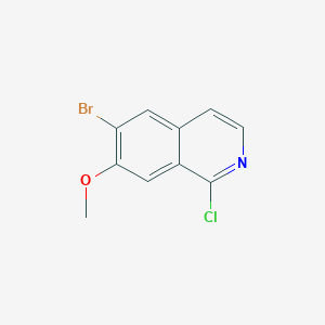molecular formula C10H7BrClNO B3282883 6-bromo-1-chloro-7-methoxyIsoquinoline CAS No. 758710-74-6