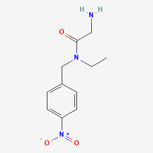molecular formula C11H15N3O3 B3283001 2-Amino-N-ethyl-N-(4-nitro-benzyl)-acetamide CAS No. 760137-23-3