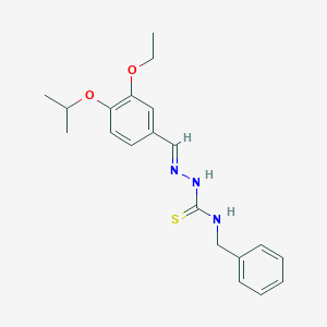 molecular formula C20H25N3O2S B328301 3-ethoxy-4-isopropoxybenzaldehyde N-benzylthiosemicarbazone 