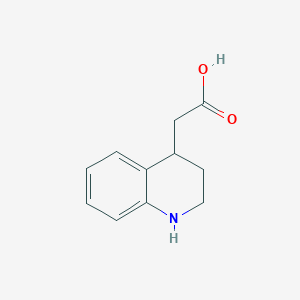 molecular formula C11H13NO2 B3283018 2-(1,2,3,4-Tetrahydroquinolin-4-yl)acetic acid CAS No. 76059-57-9