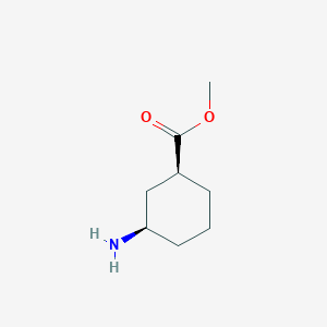 molecular formula C8H15NO2 B3283085 Methyl (1S,3R)-3-aminocyclohexane-1-carboxylate CAS No. 761386-09-8