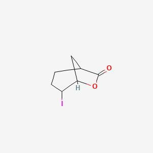 molecular formula C7H9IO2 B3283092 4-Iodo-6-oxabicyclo[3.2.1]octan-7-one CAS No. 76140-13-1