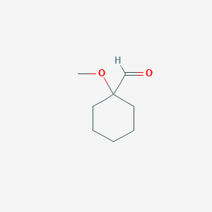 molecular formula C8H14O2 B3283093 1-Methoxycyclohexane-1-carbaldehyde CAS No. 761411-22-7