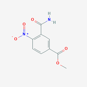 molecular formula C9H8N2O5 B3283101 Methyl 3-carbamoyl-4-nitrobenzoate CAS No. 76143-34-5