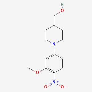 (1-(3-Methoxy-4-nitrophenyl)piperidin-4-yl)methanol