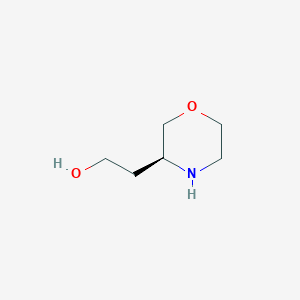 molecular formula C6H13NO2 B3283113 (S)-2-(morpholin-3-yl)ethanol CAS No. 761460-05-3