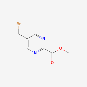 2-Pyrimidinecarboxylic acid, 5-(bromomethyl)-, methyl ester