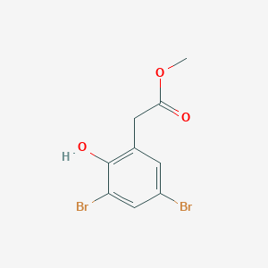 molecular formula C9H8Br2O3 B3283180 Methyl 2-(3,5-dibromo-2-hydroxyphenyl)acetate CAS No. 76251-01-9
