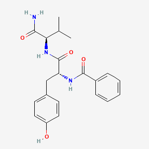 N-[(2R)-1-[[(2R)-1-Amino-3-methyl-1-oxobutan-2-yl]amino]-3-(4-hydroxyphenyl)-1-oxopropan-2-yl]benzamide