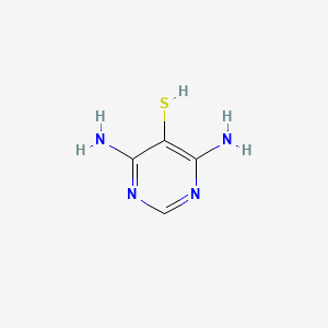 molecular formula C4H6N4S B3283986 5-Pyrimidinethiol, 4,6-diamino- (9CI) CAS No. 77709-01-4