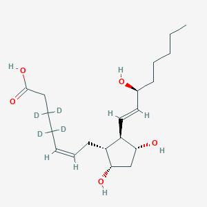 molecular formula C20H30D4O5 B032840 (Z)-3,3,4,4-tetradeuterio-7-[(1R,2R,3R,5S)-3,5-dihydroxy-2-[(E,3S)-3-hydroxyoct-1-enyl]cyclopentyl]hept-5-enoic acid CAS No. 34210-11-2